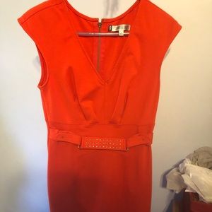 J Lo Studded-belt cap sleeve dress